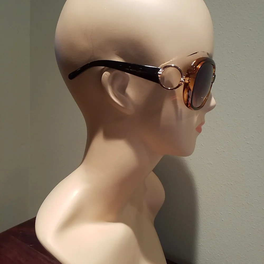 Kyara Itallian Sunglasses Amber & Black Frame